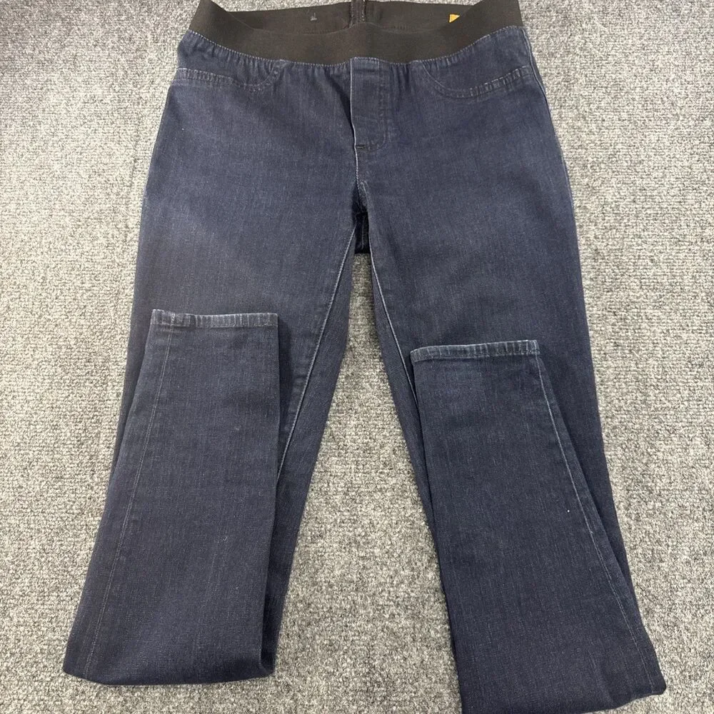 Tory Burch Denim Leggings Skinny Pull On Dark Wash Stretch Jeans Size 27